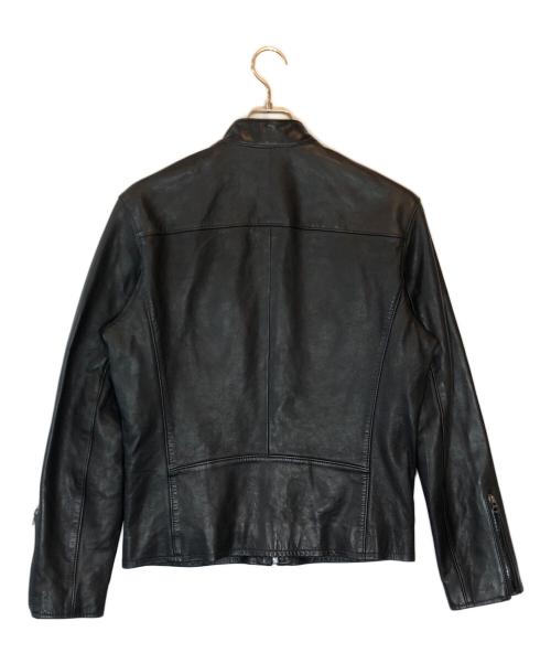 POLO RALPH LAUREN（ポロ・ラルフローレン）POLO RALPH LAUREN (ポロ・ラルフローレン) LAMBSKIN CAFE RACER JACKET / ラムレザージャケット ブラック サイズ:SIZE Sの古着・服飾アイテム