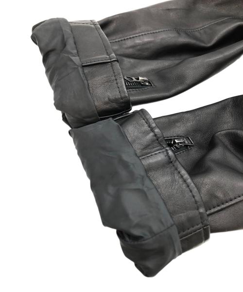 POLO RALPH LAUREN（ポロ・ラルフローレン）POLO RALPH LAUREN (ポロ・ラルフローレン) LAMBSKIN CAFE RACER JACKET / ラムレザージャケット ブラック サイズ:SIZE Sの古着・服飾アイテム