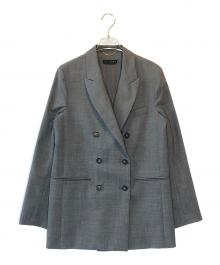 Curensology（カレンソロジー）の古着「ウールポプリンジャケット テーラード ダブル」｜グレー