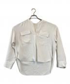 Nobleノーブル）の古着「ワークディテールドレープシャツ」｜アイボリー