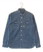 Denham×WIND AND SEAデンハム×ウィンダンシー）の古着「DENHAMxWDS DENIM SHIRTS」｜ブルー