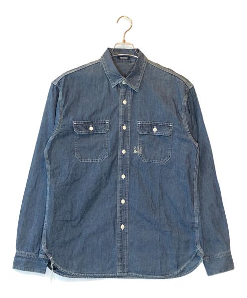 Denham（デンハム）Denham (デンハム) WIND AND SEA (ウィンダンシー) DENHAMxWDS DENIM SHIRTS ブルー サイズ:MEDIUMの古着・服飾アイテム
