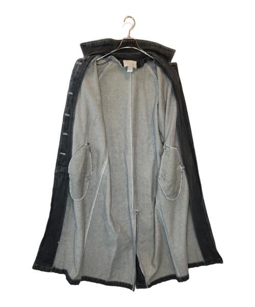Learsi（レイア）Learsi (レイア) デニムバルマカーンコート ブラック サイズ:Mの古着・服飾アイテム