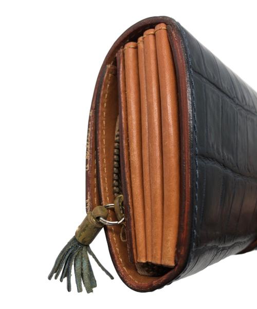 Felisi（フェリージ）Felisi (フェリージ) 型押しレザーウォレット ブラックの古着・服飾アイテム