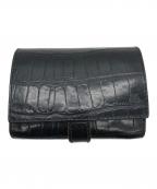 Felisiフェリージ）の古着「型押し2つ折り財布」｜ブラック