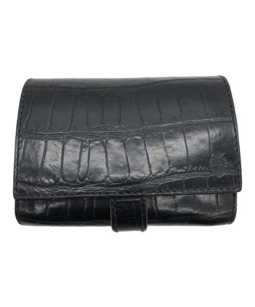 Felisi（フェリージ）Felisi (フェリージ) 型押し2つ折り財布 ブラックの古着・服飾アイテム