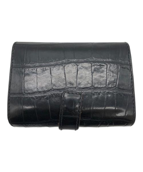 Felisi（フェリージ）Felisi (フェリージ) 型押し2つ折り財布 ブラックの古着・服飾アイテム