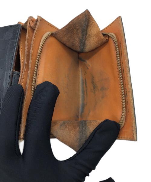 Felisi（フェリージ）Felisi (フェリージ) 型押し2つ折り財布 ブラックの古着・服飾アイテム