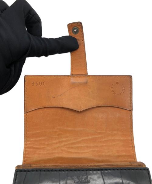 Felisi（フェリージ）Felisi (フェリージ) 型押し2つ折り財布 ブラックの古着・服飾アイテム