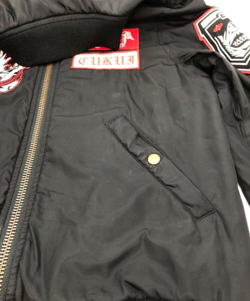 PUNK DRUNKERS（パンクドランカーズ）PUNK DRUNKERS (パンクドランカーズ) Cukui MA-1ジャケット ブラック サイズ:Mの古着・服飾アイテム
