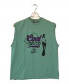 Hysteric Glamourヒステリックグラマー）の古着「COOL NIGHTSノースリーブTシャツ」｜グリーン