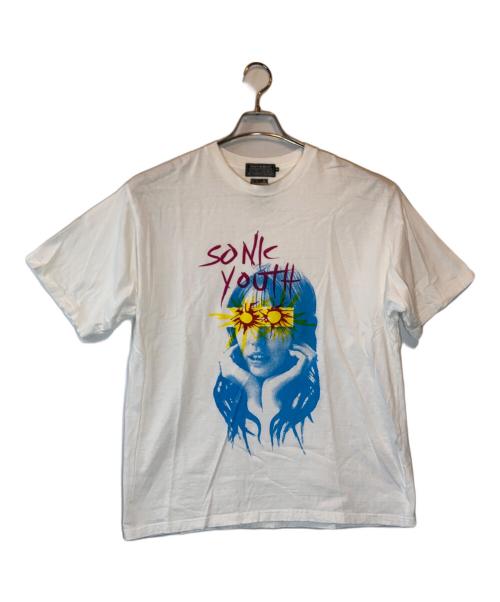 Hysteric Glamour（ヒステリックグラマー）Hysteric Glamour (ヒステリックグラマー) SONIC YOUTH/SUNBURST EYES プリント Tシャツ ホワイト サイズ:SIZE XLの古着・服飾アイテム