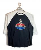 Hysteric Glamourヒステリックグラマー）の古着「ラグランカットソー」｜ホワイト×ブラック