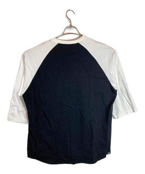 Hysteric Glamour（ヒステリックグラマー）Hysteric Glamour (ヒステリックグラマー) ラグランカットソー ホワイト×ブラック サイズ:XLの古着・服飾アイテム