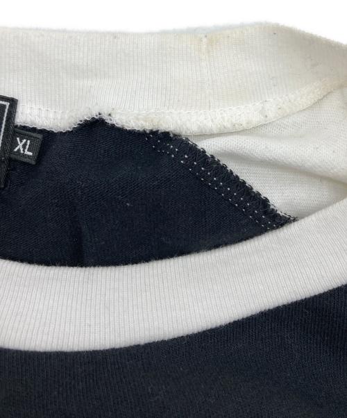 Hysteric Glamour（ヒステリックグラマー）Hysteric Glamour (ヒステリックグラマー) ラグランカットソー ホワイト×ブラック サイズ:XLの古着・服飾アイテム