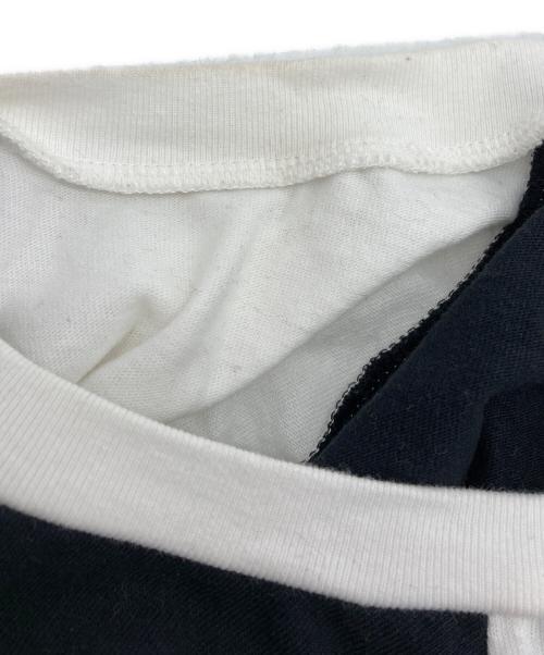 Hysteric Glamour（ヒステリックグラマー）Hysteric Glamour (ヒステリックグラマー) ラグランカットソー ホワイト×ブラック サイズ:XLの古着・服飾アイテム