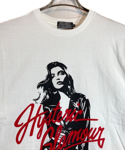 Hysteric Glamour（ヒステリックグラマー）Hysteric Glamour (ヒステリックグラマー) LEATHER WOMAN Tシャツ ホワイト サイズ:XLの古着・服飾アイテム