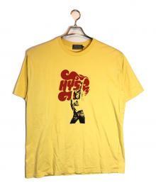 Hysteric Glamour（ヒステリックグラマー）の古着「FLAMES WOMAN Tシャツ」｜イエロー