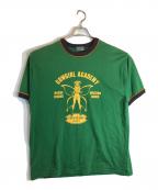 Hysteric Glamourヒステリックグラマー）の古着「COWGIRL ACADEMY プリント Tシャツ」｜グリーン