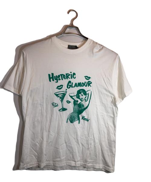 Hysteric Glamour（ヒステリックグラマー）Hysteric Glamour (ヒステリックグラマー) KISSIN' HYSTERIC Tシャツ ホワイト サイズ:XLの古着・服飾アイテム