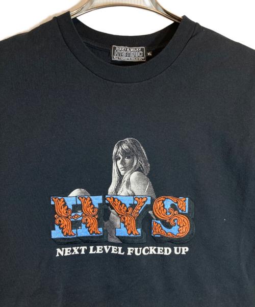 Hysteric Glamour（ヒステリックグラマー）Hysteric Glamour (ヒステリックグラマー) NEXT LEVEL Embroidery T-Shirt ブラック サイズ:SIZE XLの古着・服飾アイテム