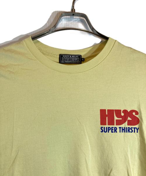 Hysteric Glamour（ヒステリックグラマー）Hysteric Glamour (ヒステリックグラマー) FRESH JUICE BAR Tシャツ イエロー サイズ:XLの古着・服飾アイテム