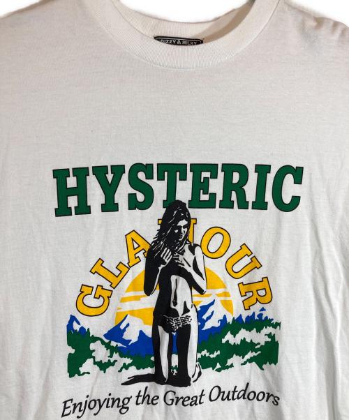Hysteric Glamour（ヒステリックグラマー）Hysteric Glamour (ヒステリックグラマー) GREAT OUTDOOR Tシャツ ホワイト サイズ:Lの古着・服飾アイテム