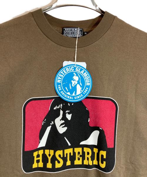 Hysteric Glamour（ヒステリックグラマー）Hysteric Glamour (ヒステリックグラマー) UNTAMED GIRL Tシャツ ブラウン サイズ:XL 未使用品の古着・服飾アイテム