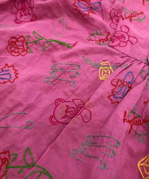 Hysteric Glamour（ヒステリックグラマー）Hysteric Glamour (ヒステリックグラマー) 刺繍ワンピース ピンク サイズ:SIZE Freeの古着・服飾アイテム