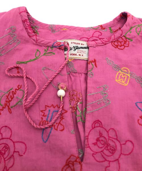 Hysteric Glamour（ヒステリックグラマー）Hysteric Glamour (ヒステリックグラマー) 刺繍ワンピース ピンク サイズ:SIZE Freeの古着・服飾アイテム