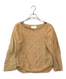 Mame Kurogouchi（マメクロゴウチ）の古着「シルクヘンプブラウス」｜ベージュ