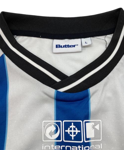 butter（バター）BUTTER (バター) Corrosive LS Jersey ブルー サイズ:Lの古着・服飾アイテム