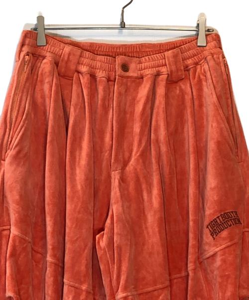 TIGHTBOOTH PRODUCTION（タイトブースプロダクション）TIGHTBOOTH PRODUCTION (タイトブースプロダクション) VELOUR BALOON PANTS オレンジ サイズ:Lの古着・服飾アイテム