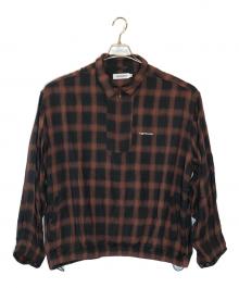 TIGHTBOOTH PRODUCTION（タイトブースプロダクション）の古着「PLAID HALF ZIP L/S SHIRT」｜ブラウン