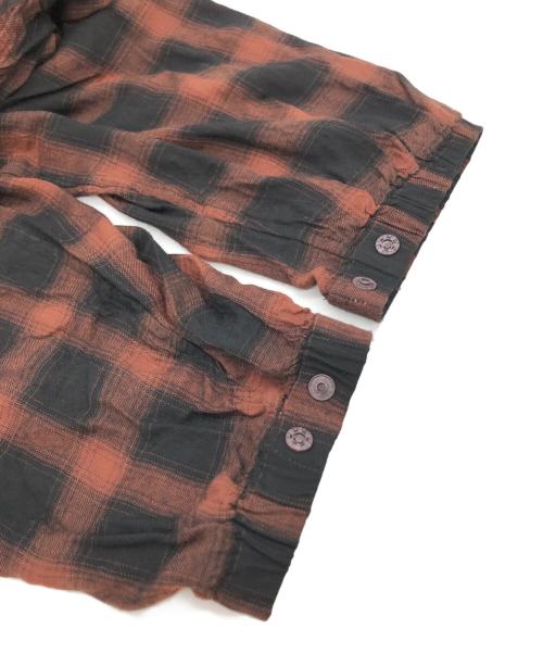 TIGHTBOOTH PRODUCTION（タイトブースプロダクション）TIGHTBOOTH PRODUCTION (タイトブースプロダクション) PLAID HALF ZIP L/S SHIRT ブラウン サイズ:XLの古着・服飾アイテム