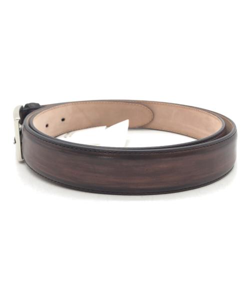 MAGNANNI（マグナーニ）MAGNANNI (マグナーニ) レザーベルト チョコ サイズ:40 未使用品の古着・服飾アイテム