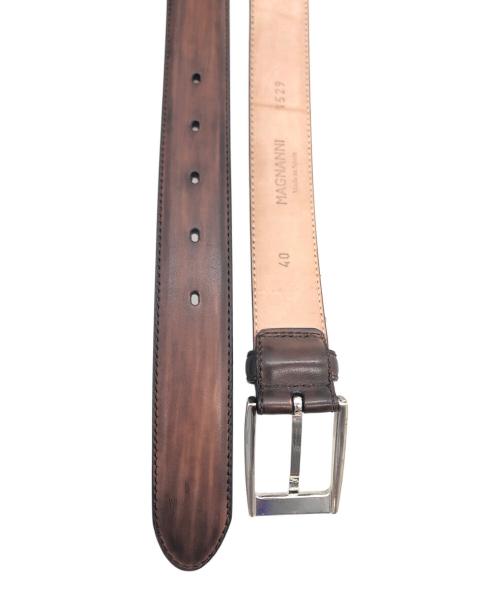 MAGNANNI（マグナーニ）MAGNANNI (マグナーニ) レザーベルト チョコ サイズ:40 未使用品の古着・服飾アイテム
