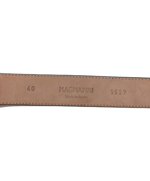 MAGNANNI（マグナーニ）MAGNANNI (マグナーニ) レザーベルト ボルドー サイズ:40 未使用品の古着・服飾アイテム