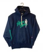 Hysteric Glamourヒステリックグラマー）の古着「MADNESS CITY オーバーサイズパーカー」｜ネイビー