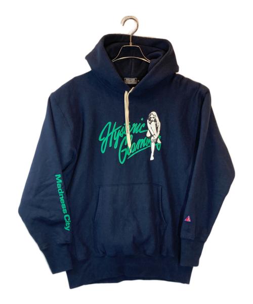 Hysteric Glamour（ヒステリックグラマー）Hysteric Glamour (ヒステリックグラマー) MADNESS CITY オーバーサイズパーカー ネイビー サイズ:XLの古着・服飾アイテム