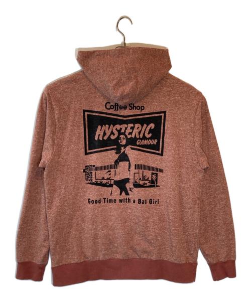 Hysteric Glamour（ヒステリックグラマー）Hysteric Glamour (ヒステリックグラマー) COFFEE SHOP パーカー ピンク サイズ:XLの古着・服飾アイテム