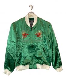 Hysteric Glamour（ヒステリックグラマー）の古着「DRAGON LADY TOUR刺繍 スカジャン」｜グリーン