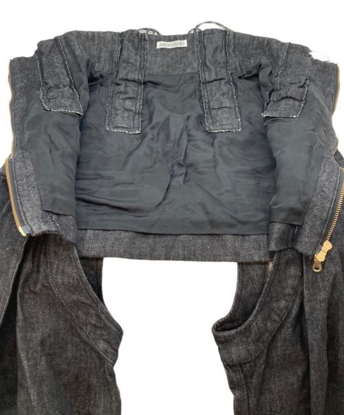 AKIKOAOKI（アキコアオキ）AKIKOAOKI (アキコアオキ) レースアップスカートデニム ブラック サイズ:SIZE Freeの古着・服飾アイテム