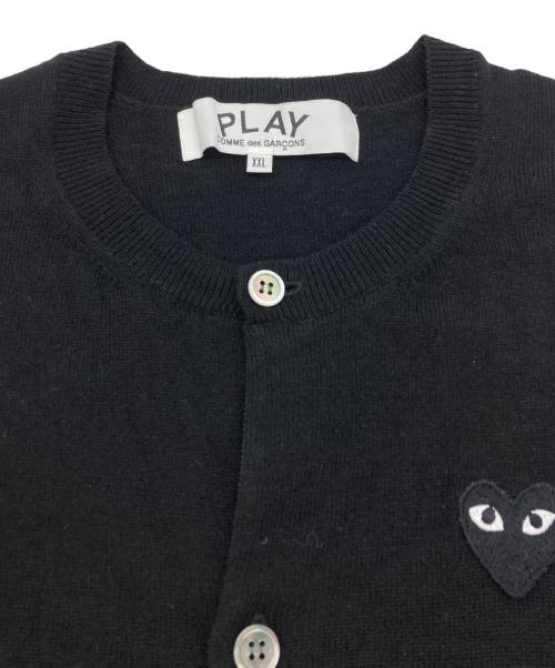 PLAY COMME des GARCONS（プレイコムデギャルソン）PLAY COMME des GARCONS (プレイコムデギャルソン) Round Neck Cardigan TOP ブラック サイズ:SIZE XXLの古着・服飾アイテム