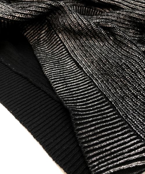 BALMAIN（バルマン）BALMAIN (バルマン) ボタンデザインラメニット ブラック サイズ:Mの古着・服飾アイテム