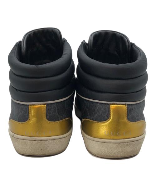 GUCCI（グッチ）GUCCI (グッチ) Ace GG High Top ハイカットスニーカー グレー サイズ:8の古着・服飾アイテム