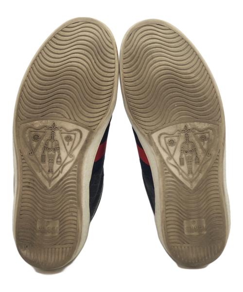 GUCCI（グッチ）GUCCI (グッチ) Ace GG High Top ハイカットスニーカー グレー サイズ:8の古着・服飾アイテム