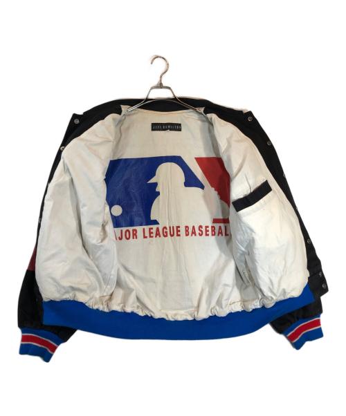 JEFF HAMILTON（ジェフハミルトン）JEFF HAMILTON (ジェフハミルトン) レザー切替スタジャン ブラック サイズ:LARGEの古着・服飾アイテム