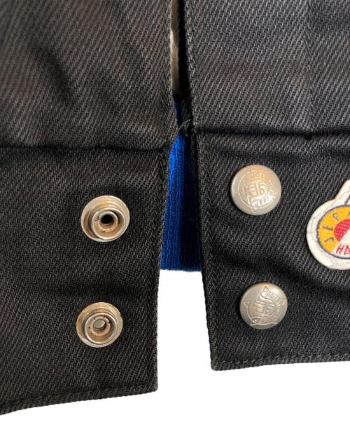 JEFF HAMILTON（ジェフハミルトン）JEFF HAMILTON (ジェフハミルトン) レザー切替スタジャン ブラック サイズ:LARGEの古着・服飾アイテム