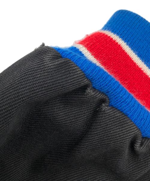 JEFF HAMILTON（ジェフハミルトン）JEFF HAMILTON (ジェフハミルトン) レザー切替スタジャン ブラック サイズ:LARGEの古着・服飾アイテム